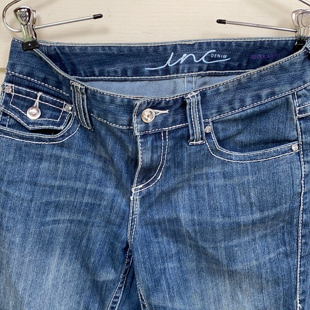 INC jeans with bling on pockets